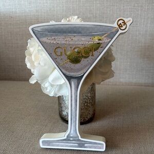 Gucci Inspired 3D Wood Martini Home Accent Decor